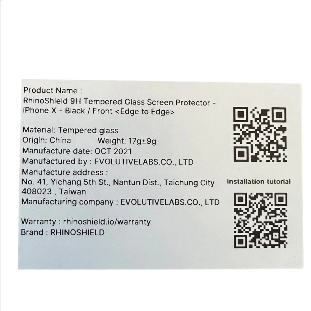 Rhinoshield 9H tempered glass screen protector
